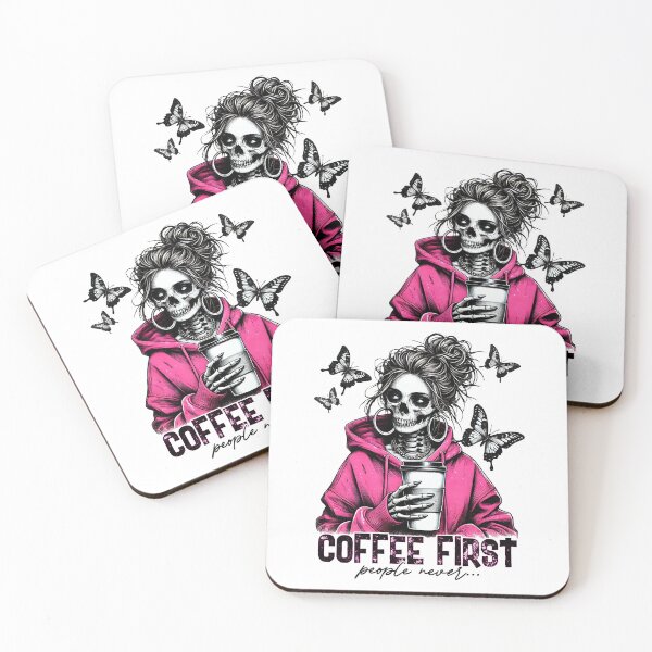 Item preview, Coffee First Skeleton designed and sold by Sed94.