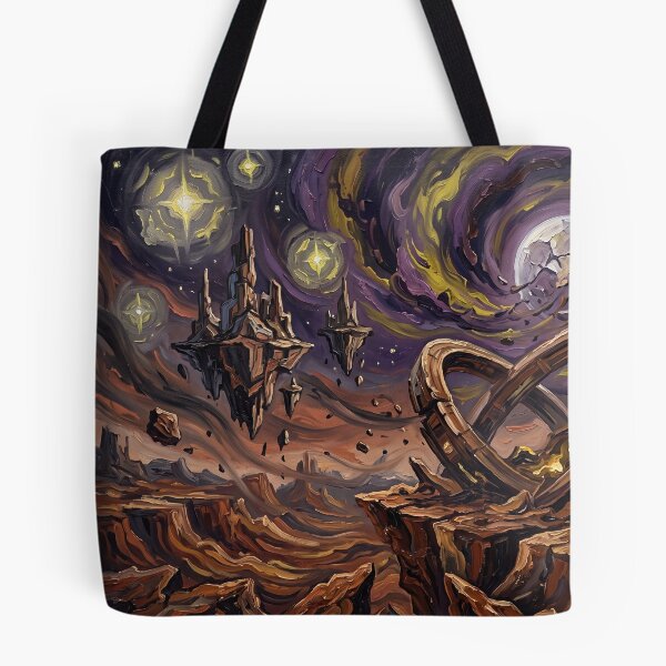 Item preview, Titan Starry Night Alien Landscape designed and sold by Bad-Decisions-Designs.