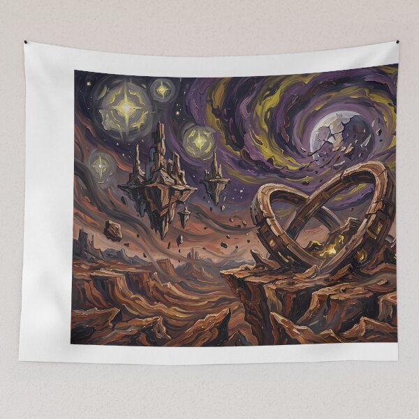 Item preview, Titan Starry Night Alien Landscape designed and sold by Bad-Decisions-Designs.