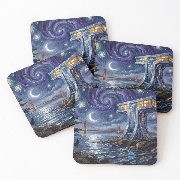 Item preview, Titans Tower Starry Night Jump City designed and sold by Bad-Decisions-Designs.
