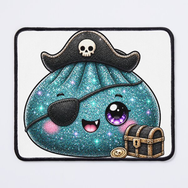 Item preview, Cute Pirate Dumpling Squishy Halloween Treasure Chest Sparkle designed and sold by Uniquememorable.