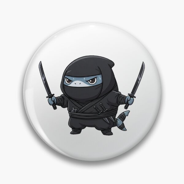 Item preview, Cute Ninja Katana Shark designed and sold by Nature's Chibis.