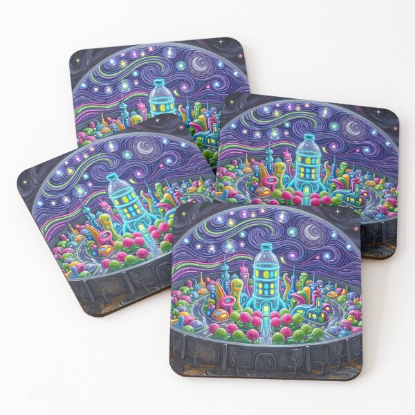 Item preview, Thneedville Starry Night Plastic City designed and sold by Bad-Decisions-Designs.
