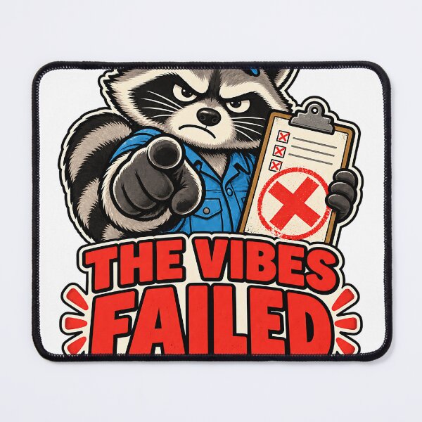 Item preview, The Vibes Failed Inspection - Funny Raccoon designed and sold by about-that.
