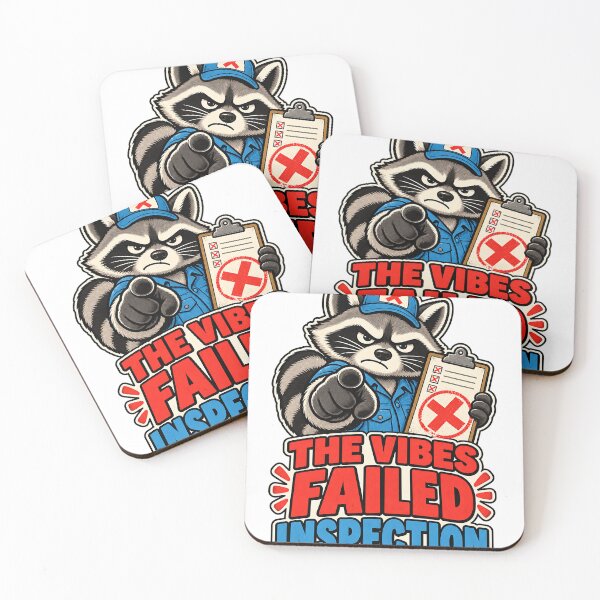 Item preview, The Vibes Failed Inspection - Funny Raccoon designed and sold by about-that.