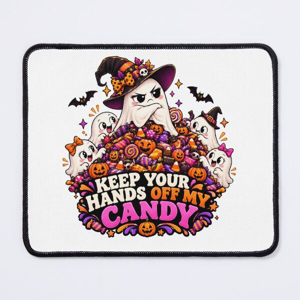 Item preview, Funny Halloween Candy Ghost – Keep Your Hands Off My Candy designed and sold by Pixanova.