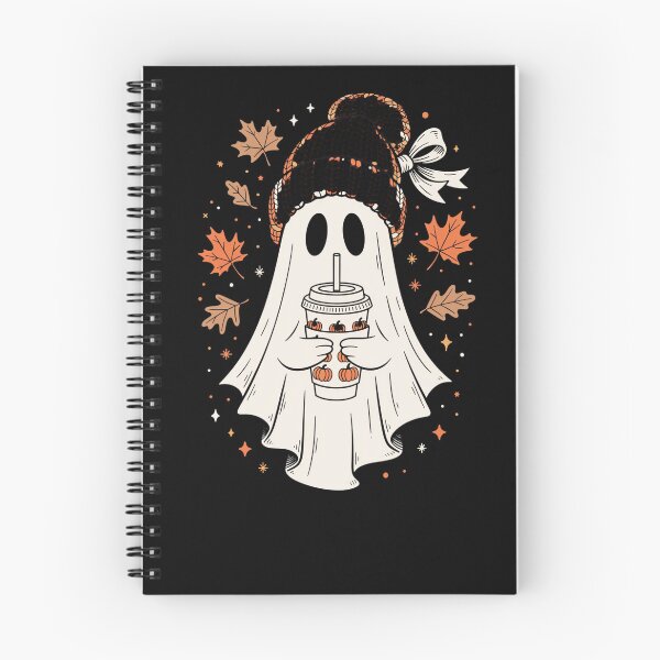 Item preview, cozy autumn pumpkin witch illustration with hat and leaves fall cozy vibes designed and sold by DariaOltes.