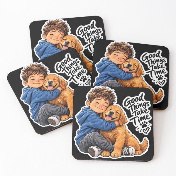Item preview, Good Things Take Time – Kid & Puppy Cute  designed and sold by ser-Ile.