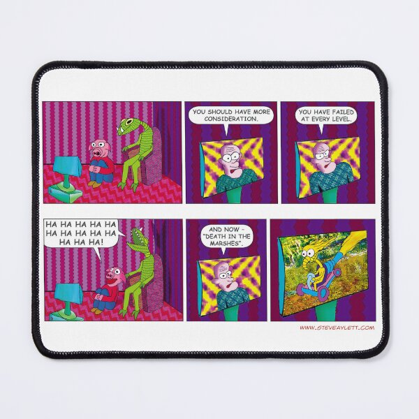 Item preview, Pig and lizard watching TV comic image designed and sold by AylettClobber.