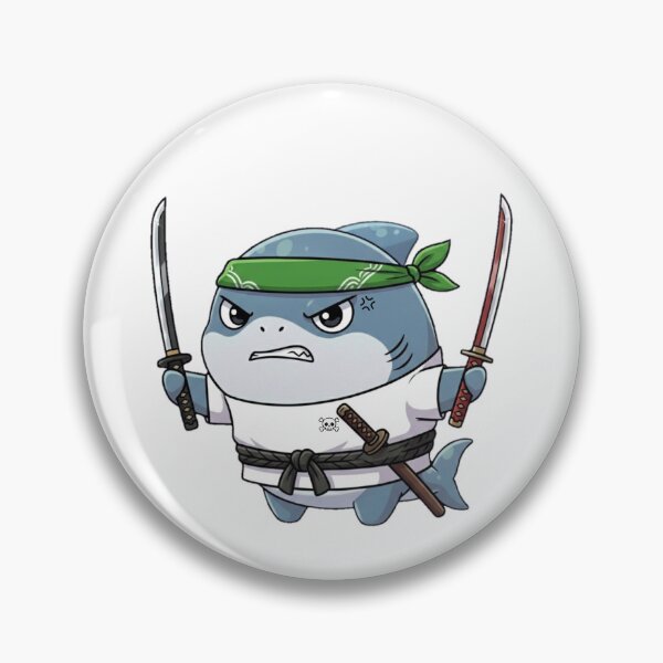 Item preview, Cute Samurai Katana Shark designed and sold by Nature's Chibis.