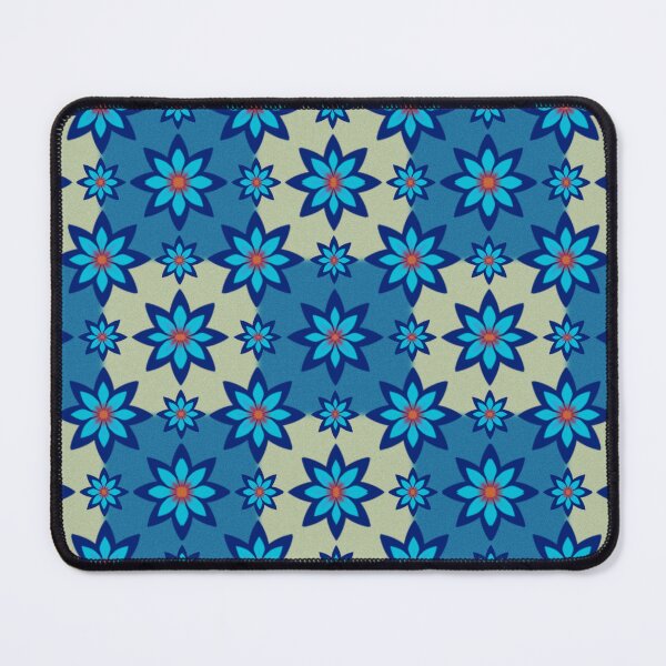 Item preview, Blue Floral Geometric Seamless Pattern designed and sold by manisall.