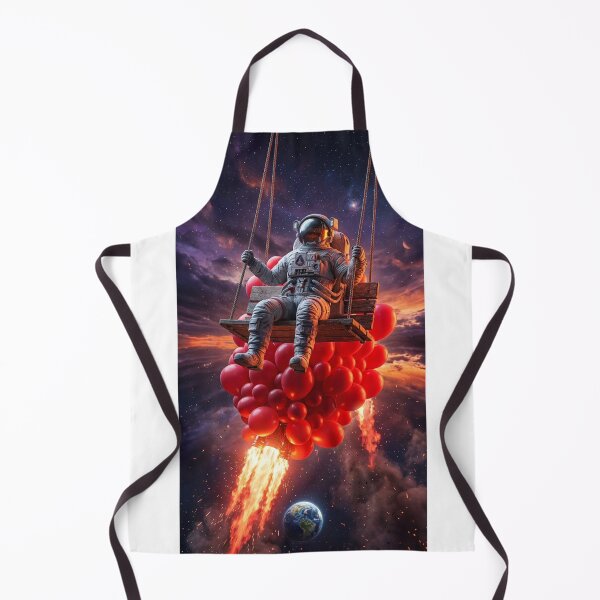 Item preview, Rocket Powered Space Swing: Surreal Astronaut & Red Balloons designed and sold by Rain-Road.