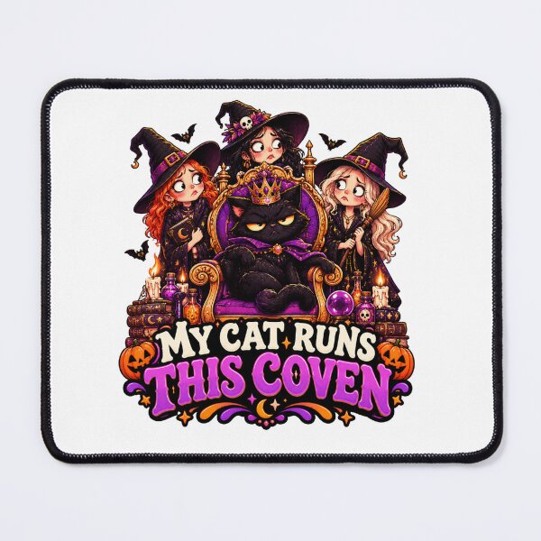 Item preview, Funny Halloween Cat Witch – My Cat Runs This Coven designed and sold by Pixanova.
