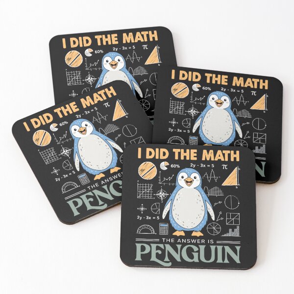 Item preview, i did the math penguin illustration math kid pun designed and sold by DariaOltes.