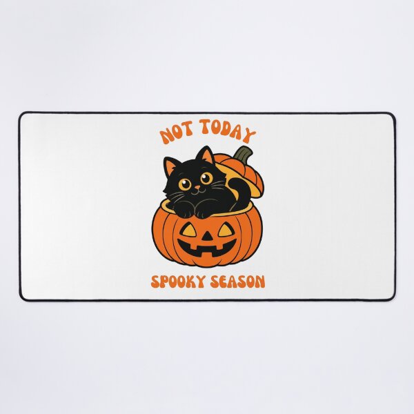 Item preview, Not Today Spooky Season Black Cat in Pumpkin Halloween Sticker Art designed and sold by wildsilencee.