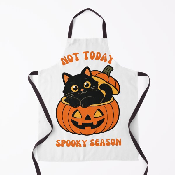 Item preview, Not Today Spooky Season Black Cat in Pumpkin Halloween Sticker Art designed and sold by wildsilencee.