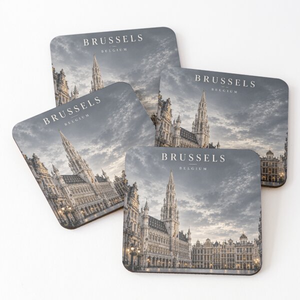 Item preview, Brussels Cinematic Monochrome City Artwork designed and sold by MichaeIRellov.