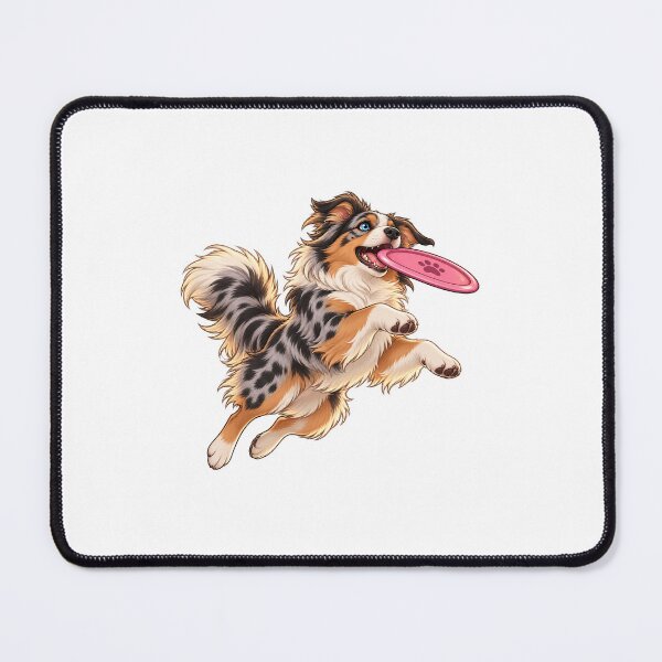 Item preview, Australian Shepherd Catching Frisbee designed and sold by BerlyArts.