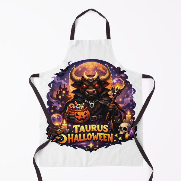 Item preview, Taurus Halloween Wizard Bull Castle designed and sold by Zodiac Celestial Art.