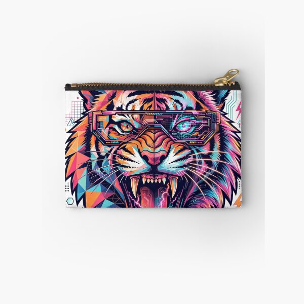 Item preview, Retro Sunset Tiger With Glasses - Colorful Pop Art designed and sold by zwnexura.