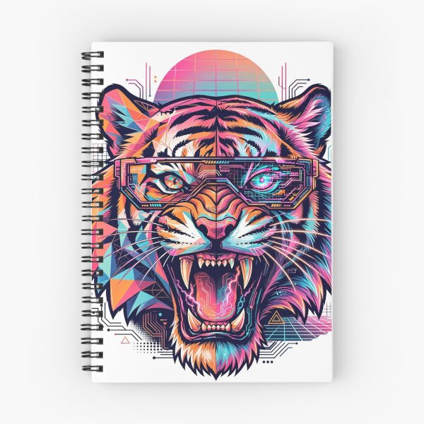 Item preview, Retro Sunset Tiger With Glasses - Colorful Pop Art designed and sold by zwnexura.