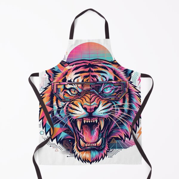 Item preview, Retro Sunset Tiger With Glasses - Colorful Pop Art designed and sold by zwnexura.