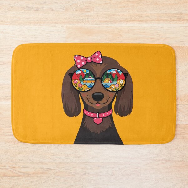Item preview, Cute Brown Dog with Travel Sunglasses – Adventure Dog Lover Art designed and sold by anemiche.