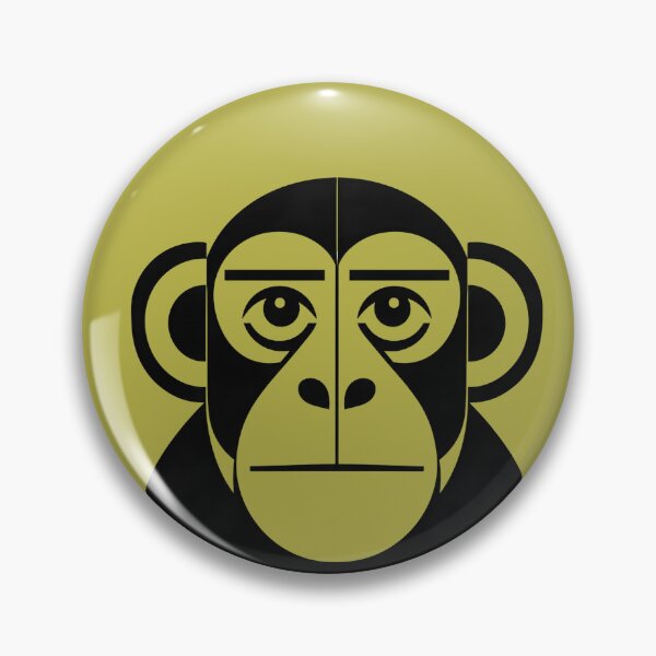 Item preview, Geometric MONKEY Face – Bold Symmetrical Animal Line Art designed and sold by infinitearte.