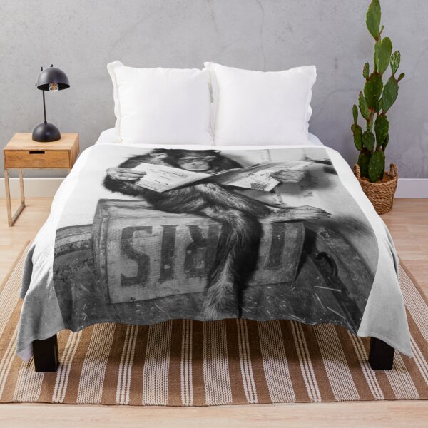 Item preview, Chimpanzee Reading Newspaper designed and sold by charlesDeArt.