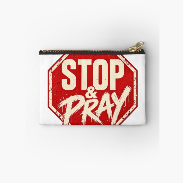 Item preview, Stop and Pray – Vintage Red Stop Sign Christian Design designed and sold by Ever-and-Amen.