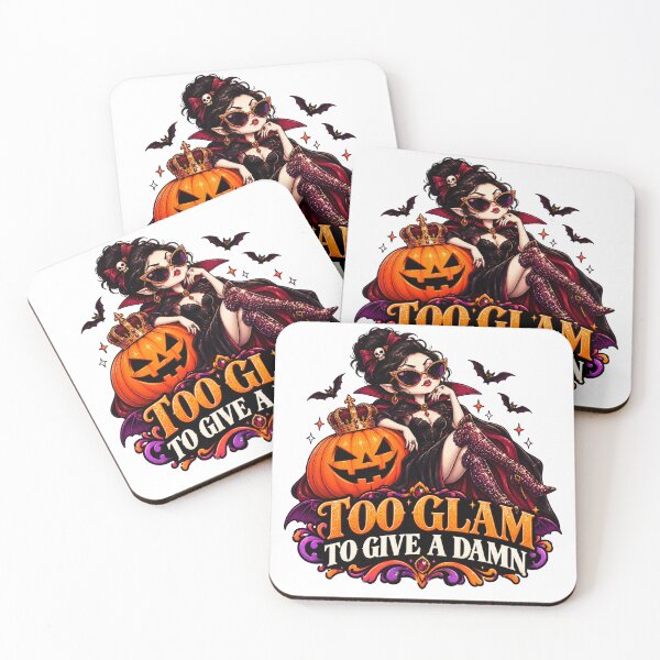 Item preview, Funny Halloween Vampire Glam Pumpkin – Too Glam to Give a Damn designed and sold by Pixanova.