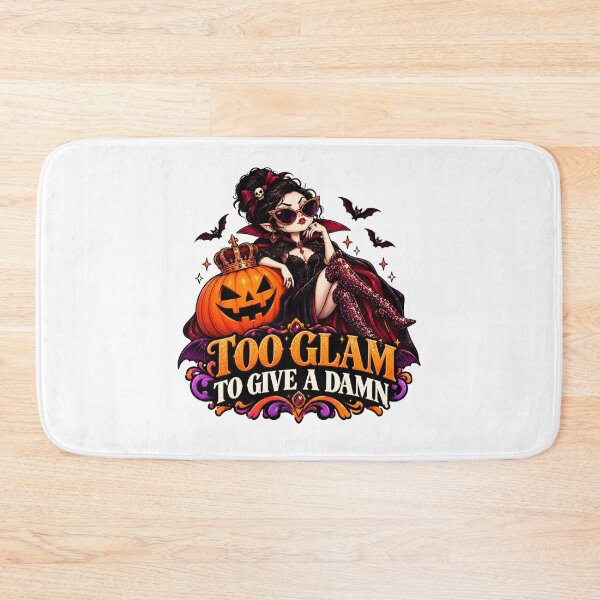 Item preview, Funny Halloween Vampire Glam Pumpkin – Too Glam to Give a Damn designed and sold by Pixanova.