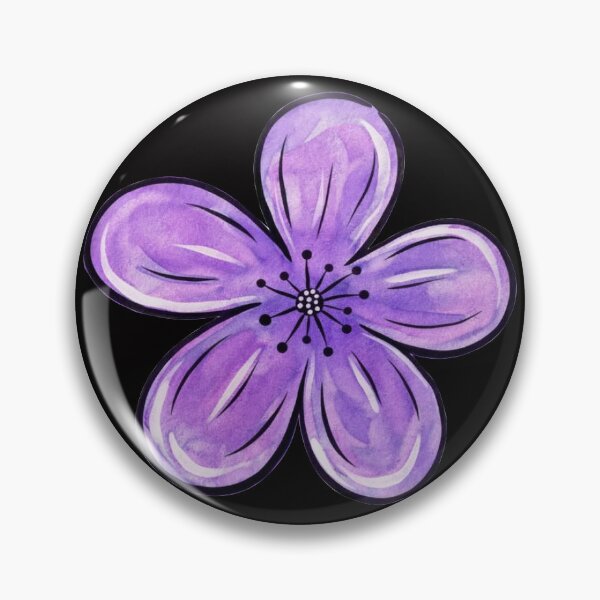 Item preview, Watercolor Purple Five Petal Flower    designed and sold by DesignByUmza.