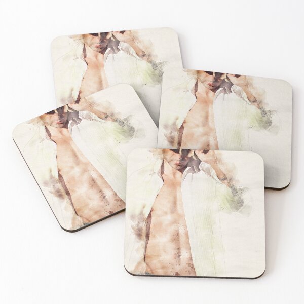 Item preview, Sensual Man – Elegant Watercolor Portrait designed and sold by Nicole Bleck.