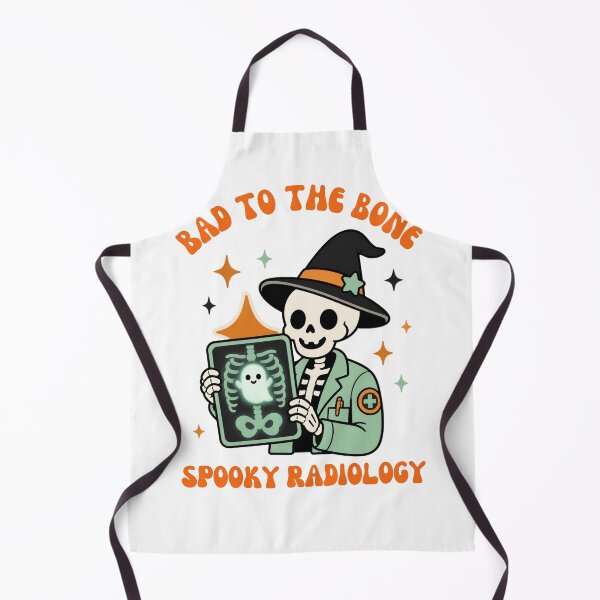 Item preview, Bad To The Bone X Ray Tech Cute Skeleton Halloween Sticker Art designed and sold by wildsilencee.