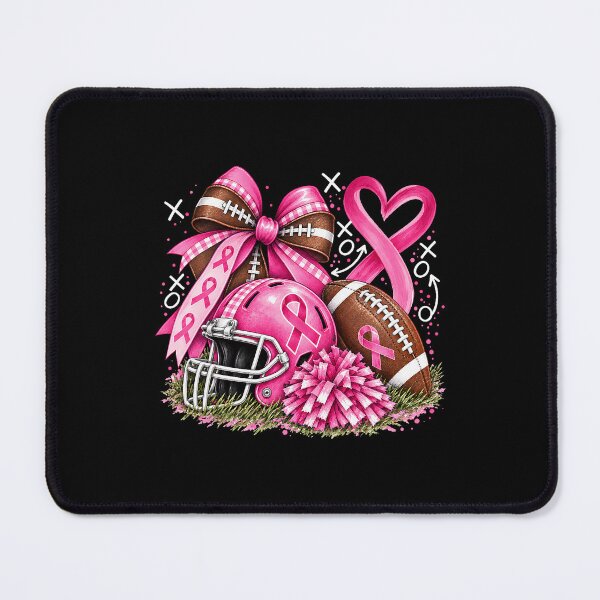Item preview, Pink Football Breast Cancer Awareness Support Ribbon designed and sold by OddPopARt.