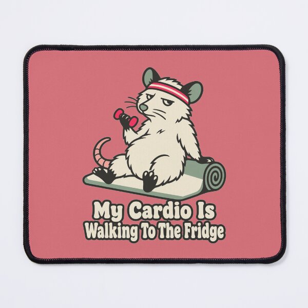 Item preview, My Cardio Is Walking To The Fridge Funny Opossum designed and sold by KungPowUnicorn.