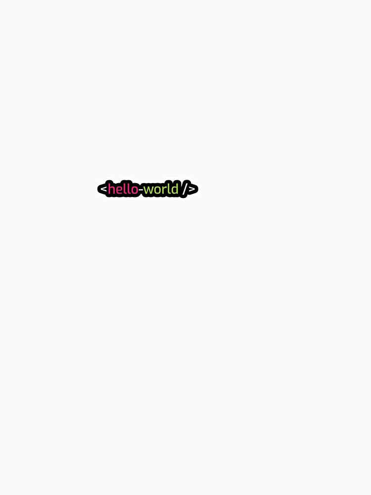 Thumbnail 4 of 4, Tank Top, hello world – Coding, Programming & Developer Design designed and sold by CodeRoboShop.