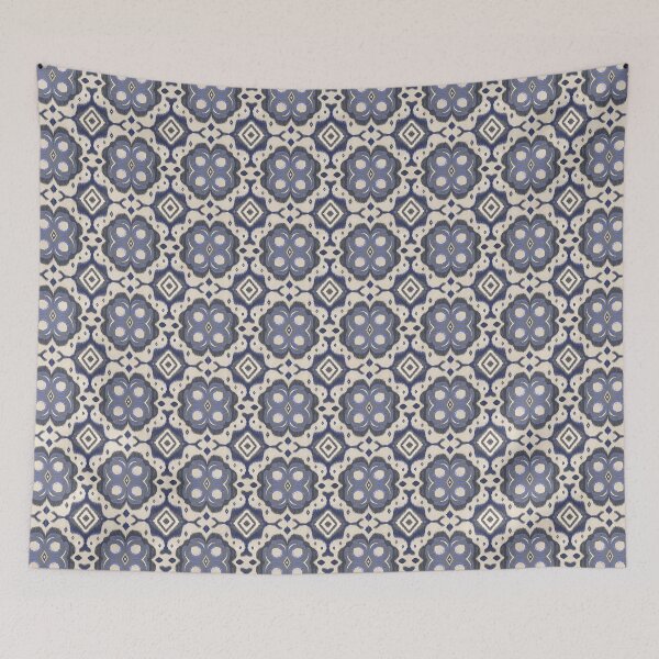 Item preview, Ornate Indigo Tribal Ikat Seamless Pattern for Fabric Textile Print, Wallpaper and Home Decor designed and sold by Jeffrey-Jeffrey.