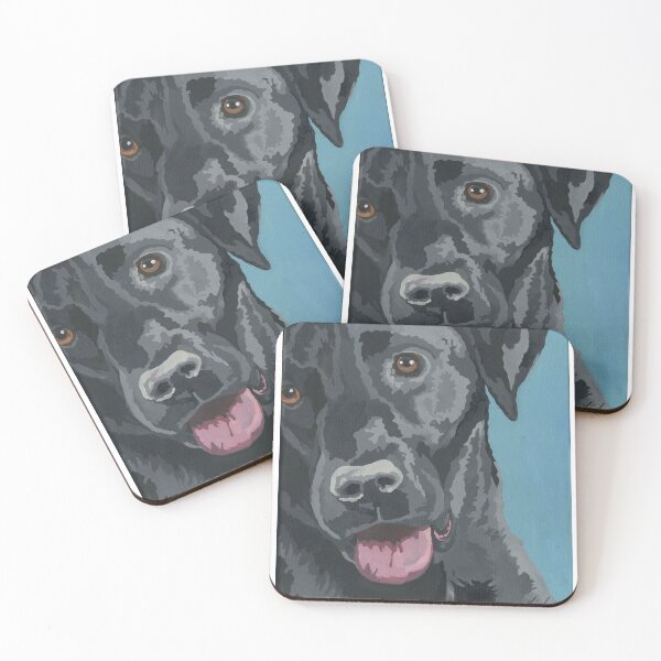 Item preview, Happy Pop Art Black Labrador Dog designed and sold by KSaunbyGallery.