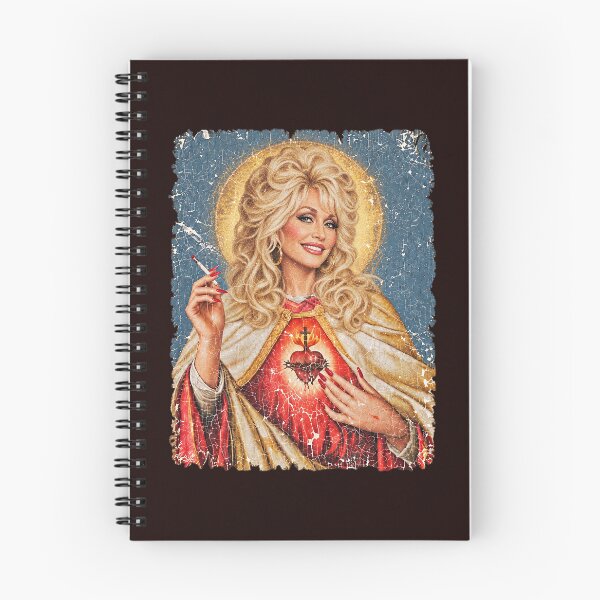 Item preview, Saint Dolly Parton Smoking Sacred Heart Vintage Icon designed and sold by CozyCubs-Art.