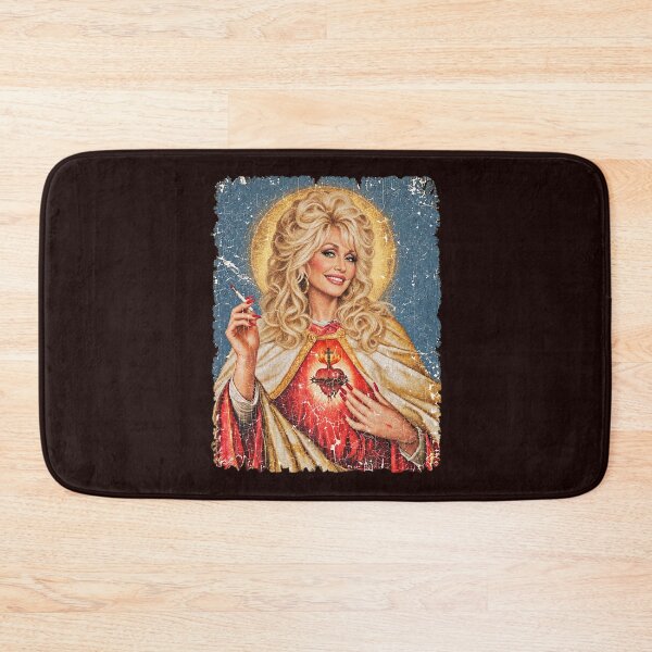Item preview, Saint Dolly Parton Smoking Sacred Heart Vintage Icon designed and sold by CozyCubs-Art.