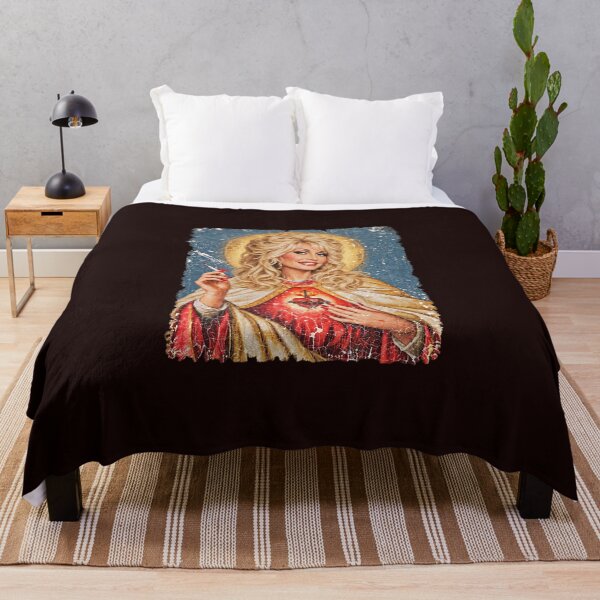 Item preview, Saint Dolly Parton Smoking Sacred Heart Vintage Icon designed and sold by CozyCubs-Art.