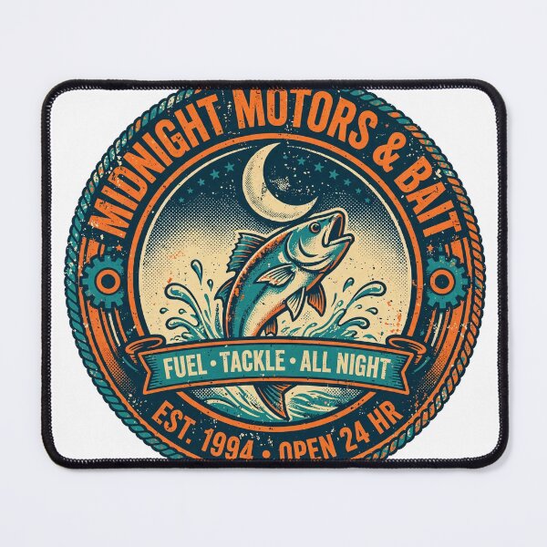 Item preview, Midnight Motors And Bait Fake Brand Badge designed and sold by Wild Shades.