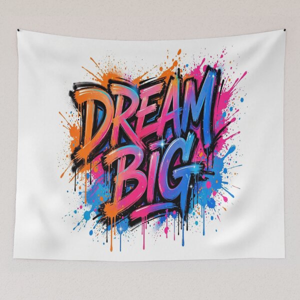 Item preview, Dream Big Graffiti - Colorful Motivational Street Art designed and sold by zwnexura.