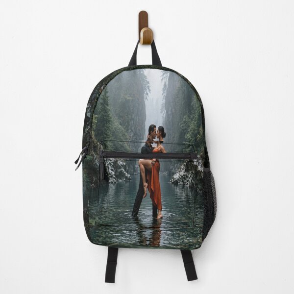 Item preview, Romantic Couple in Mountain River | Wilderness Love Art designed and sold by AfresStudio.