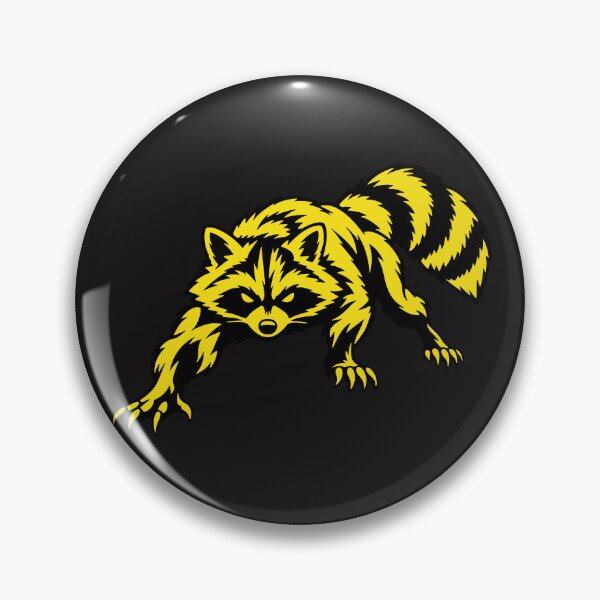 Item preview, Yellow Black Raccoon Mascot designed and sold by AwesomeBeyondLimits.