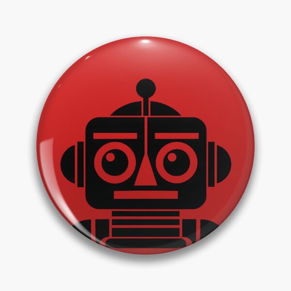 Item preview, Geometric Robot Face – Retro Futuristic Symmetrical Robot Art designed and sold by infinitearte.