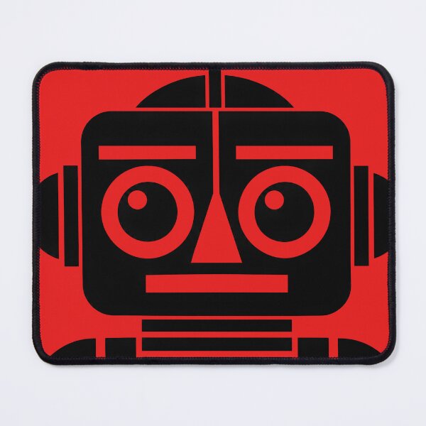 Item preview, Geometric Robot Face – Retro Futuristic Symmetrical Robot Art designed and sold by infinitearte.