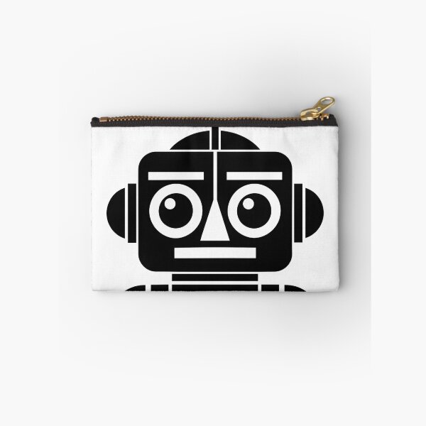 Item preview, Geometric Robot Face – Retro Futuristic Symmetrical Robot Art designed and sold by infinitearte.